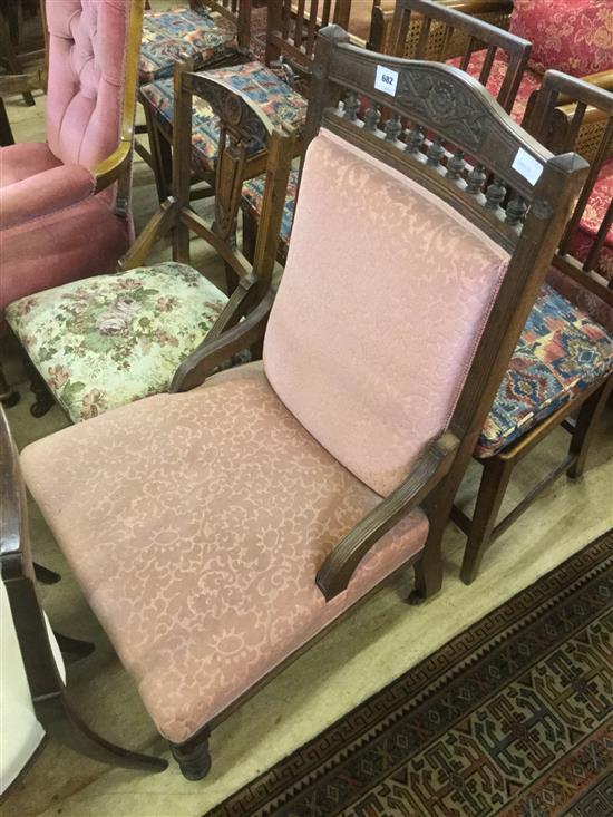 Victorian nursing chair & another(-)